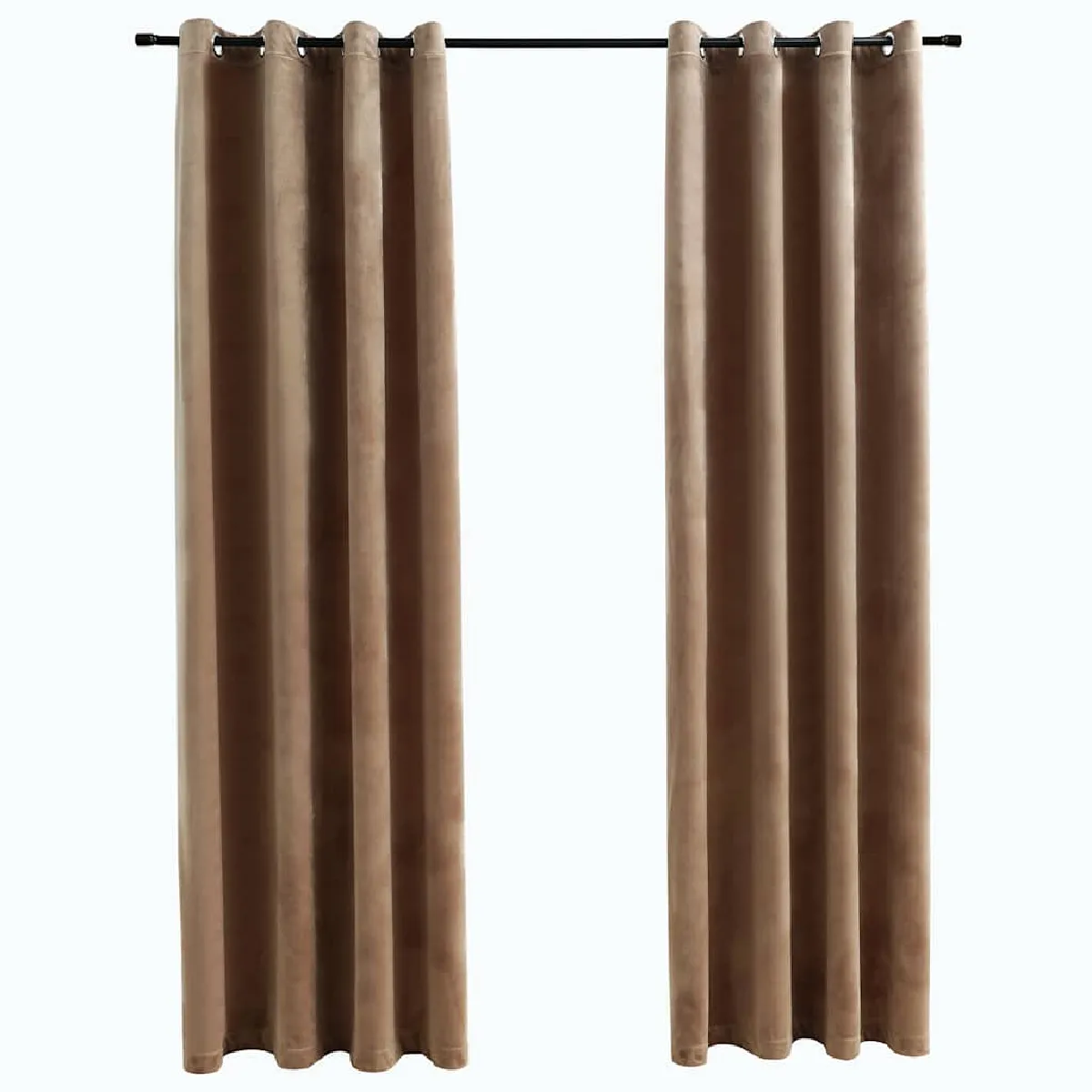 vidaXL Rideaux Velours - Beige