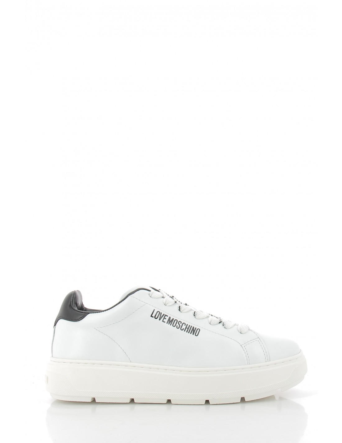 moschino love baskets compensées femme sneakers bold cuir blanc