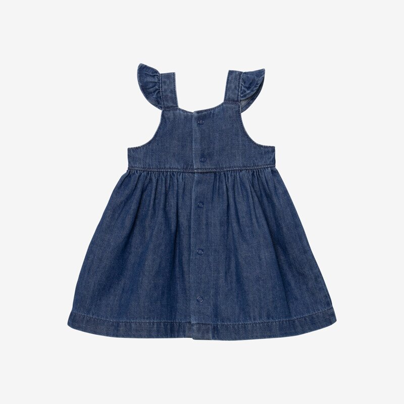 Robe bébé fille jean brodé bleue Catimini Bleu