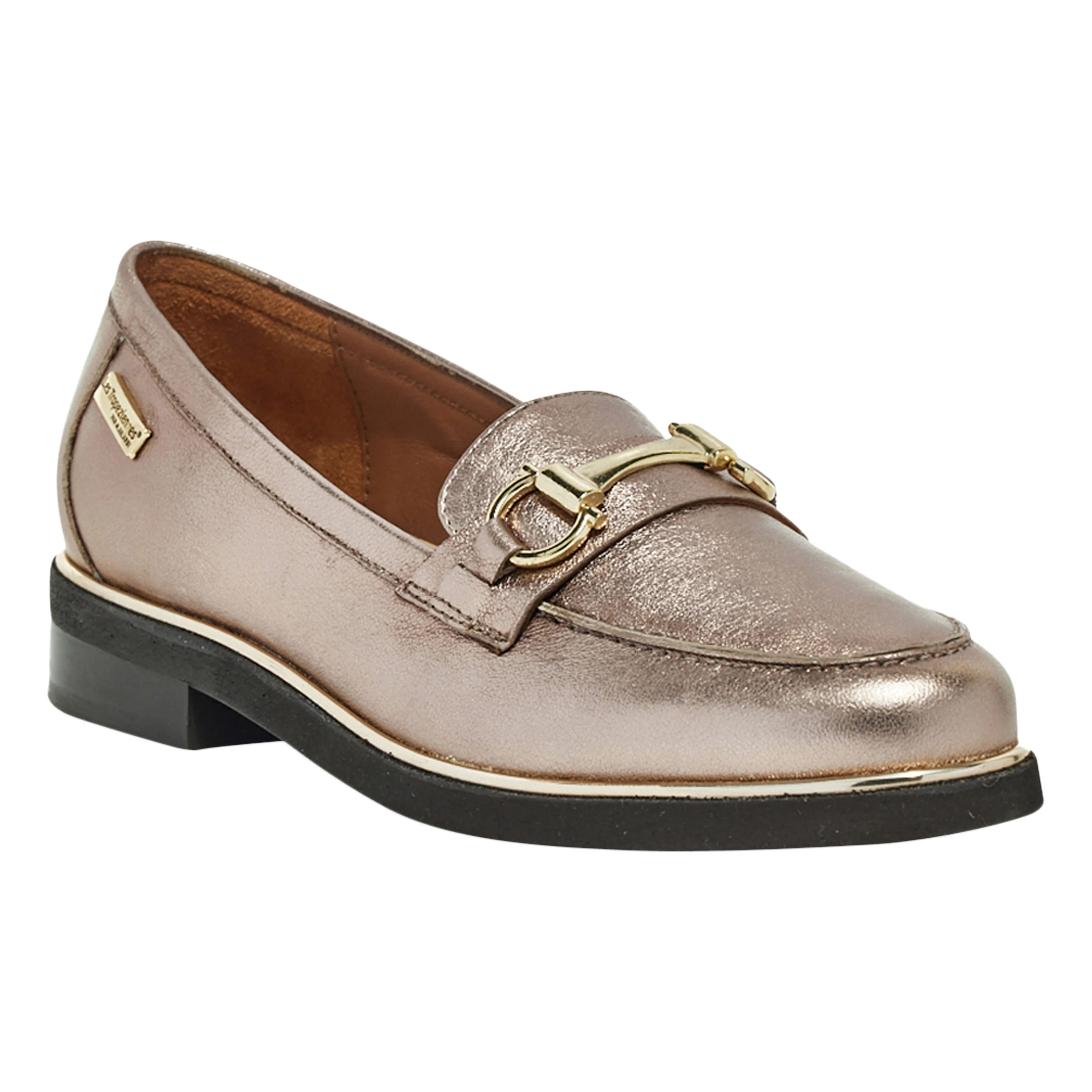 Mocassins en cuir | Doré