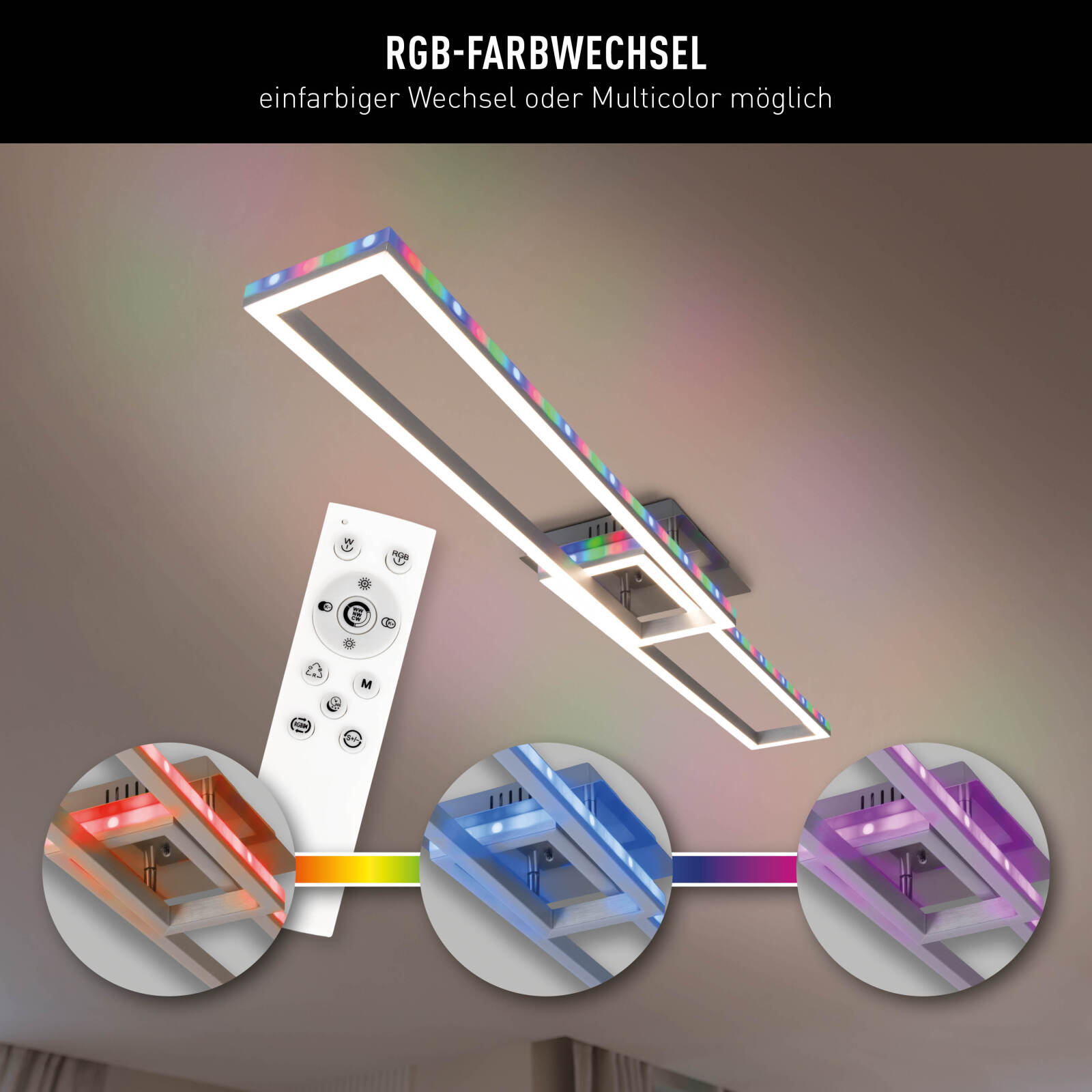 LED-Deckenleuchte - Aluminium - dimmbar