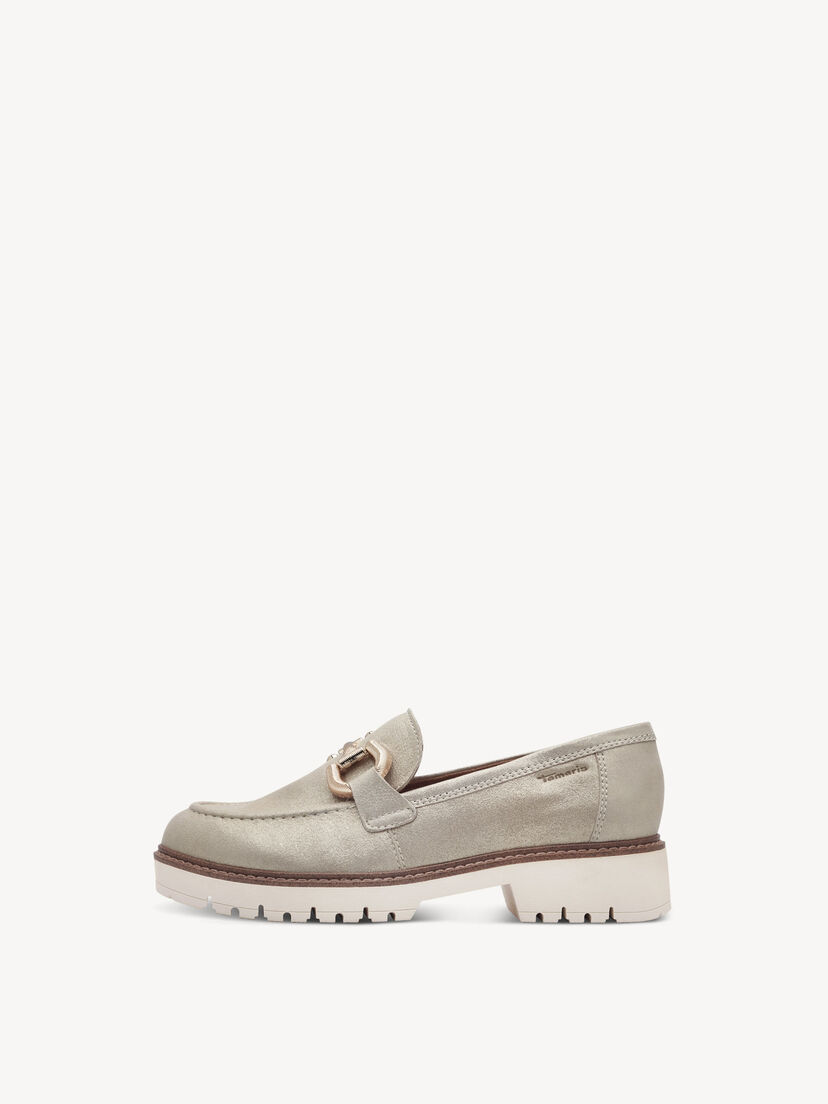 Leren Instappers - beige