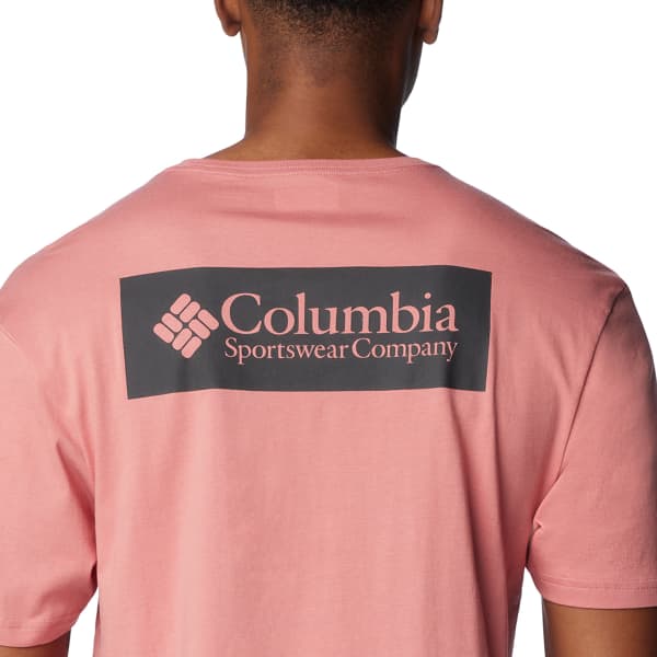 T-shirt COLUMBIA NORTH CASCADES SHORT SLEEVE TEE PINK AGAVE/CSC BOX LOGO GRAPHIC