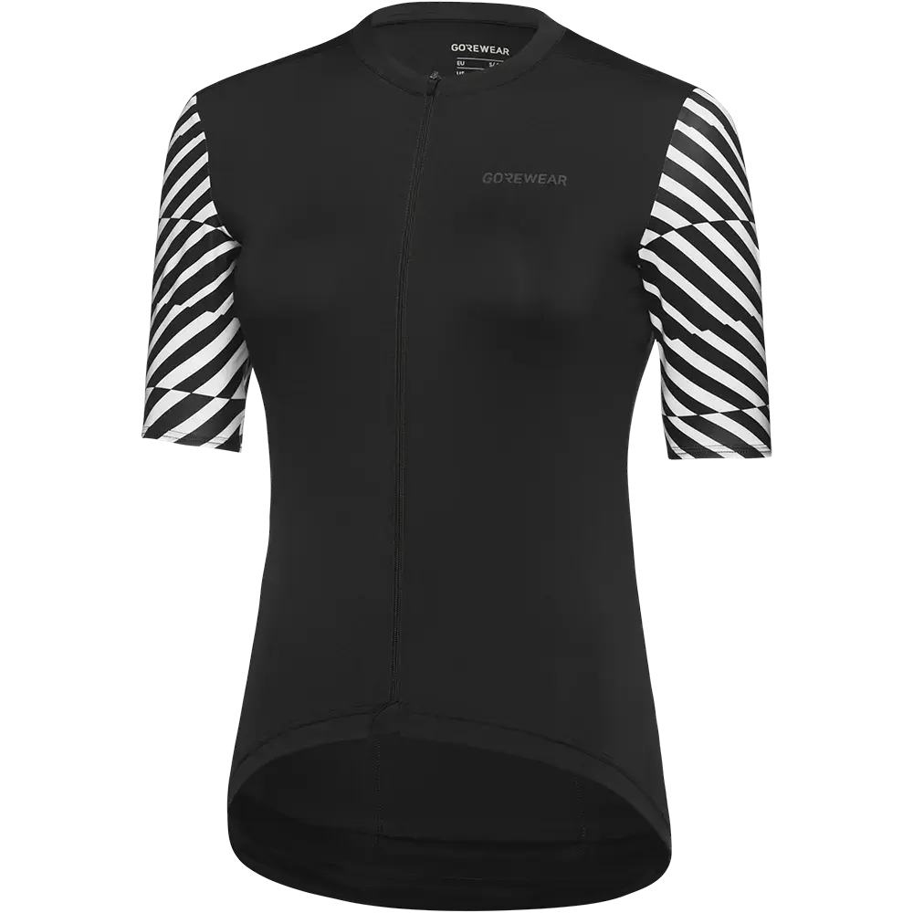 GORE Wear Swiftride Optical Fietsshirt Korte Mouwen Zwart/Wit Dames
