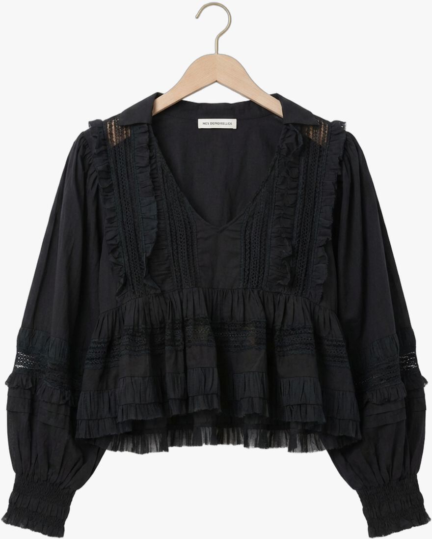 zwarte mes demoiselles blouses melody