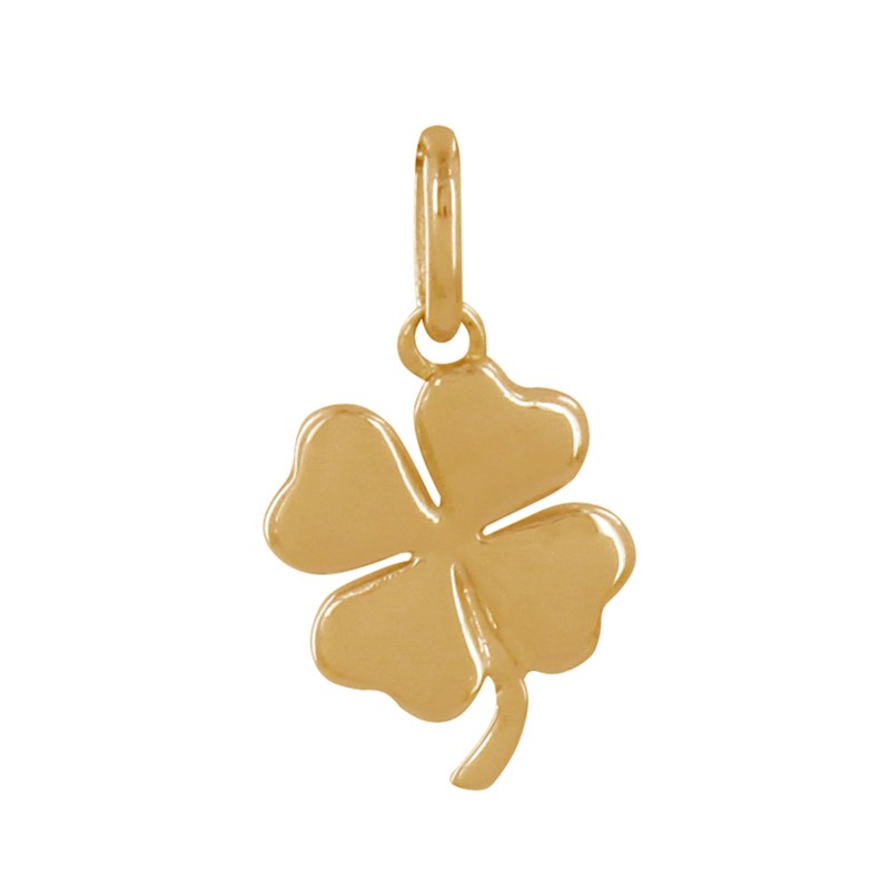 Pendentif Plaqué Or Mini Trèfle à Quatre Feuilles