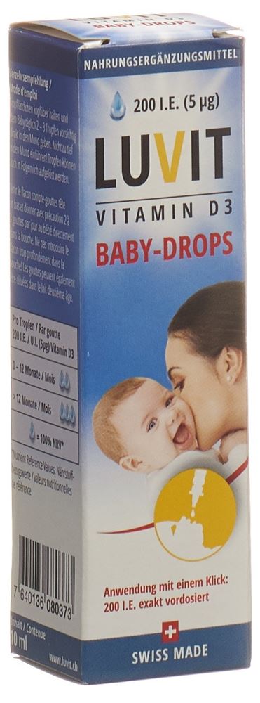 LUVIT Vitamin D3 Baby-Drops<br>10 ml, Tropfflasche, Lösung zum Einnehmen