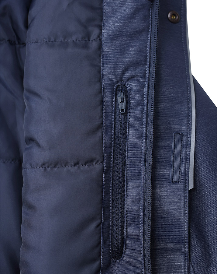 Winterjacke OUTA mit Kunstfellbesatz in denim blau