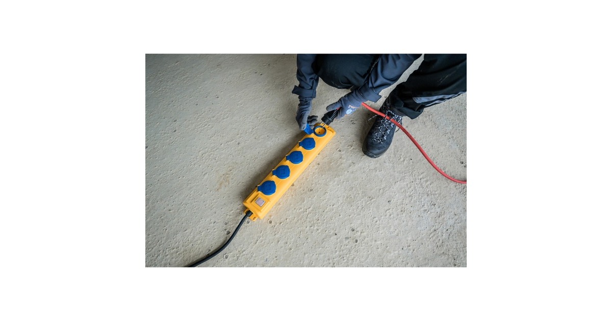 BrennenstuhlSuper-Solid SL 554 stekkerverdeler/outdoor stekkerdoos stekkerdoos  (Geel/blauw)