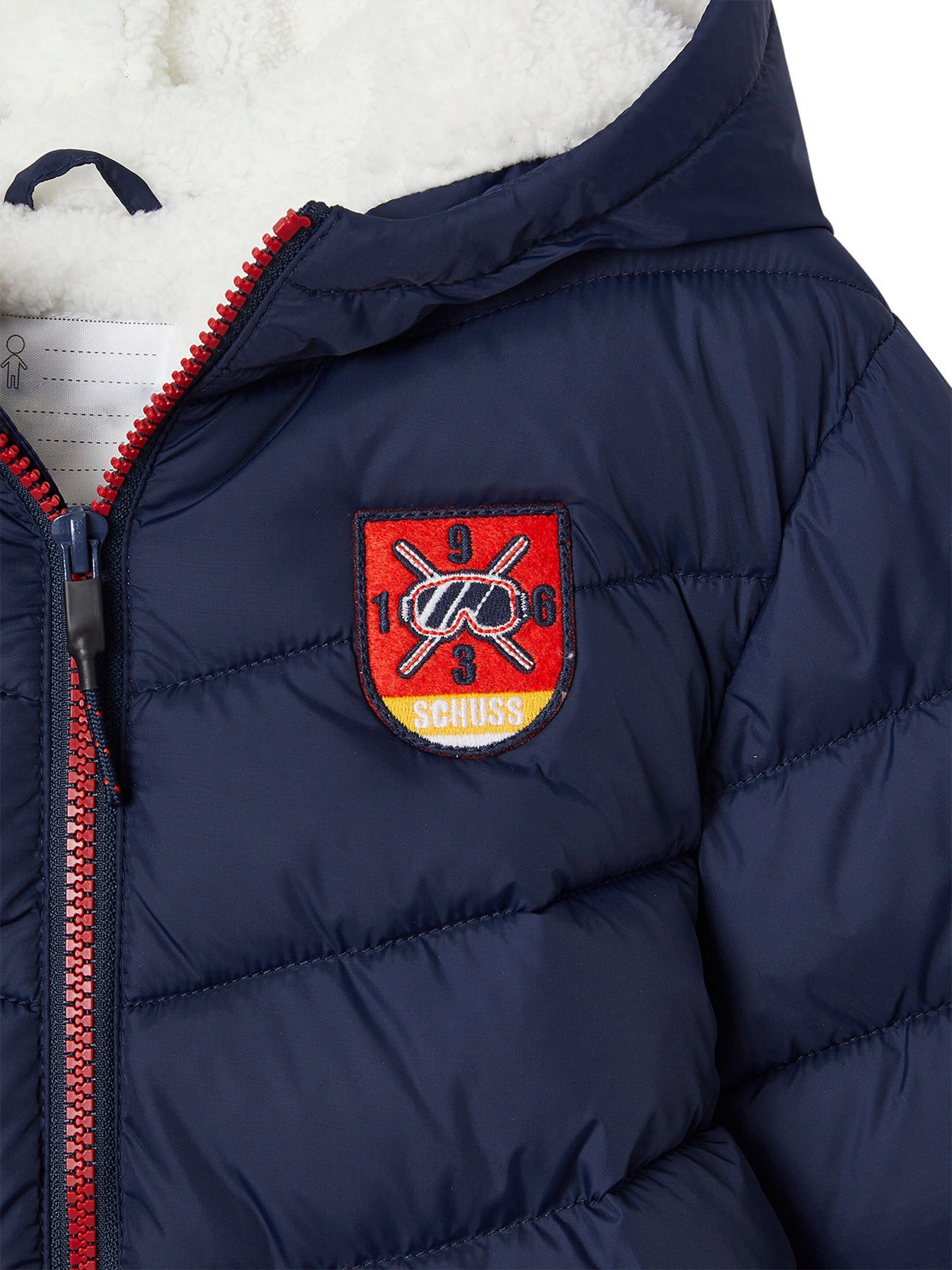 Vertbaudet Jungen Skijacke mit Fleecefutter und Recycling-Polyester marine
