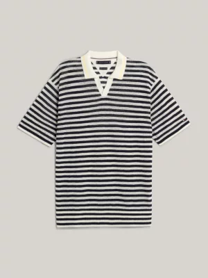 Polo de malha Tommy Hilfiger x Vacation com bordado de bandeira