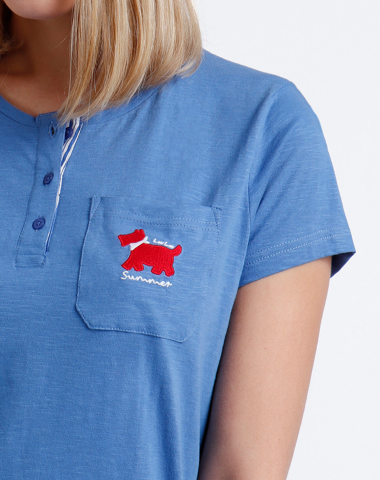 Admas Pyjama T-Shirt & Short Elara bleu