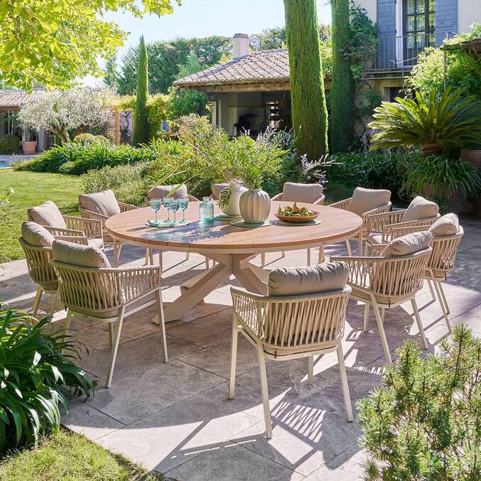 Lot de 2 fauteuils de jardin ORIENGO Beige & Argile