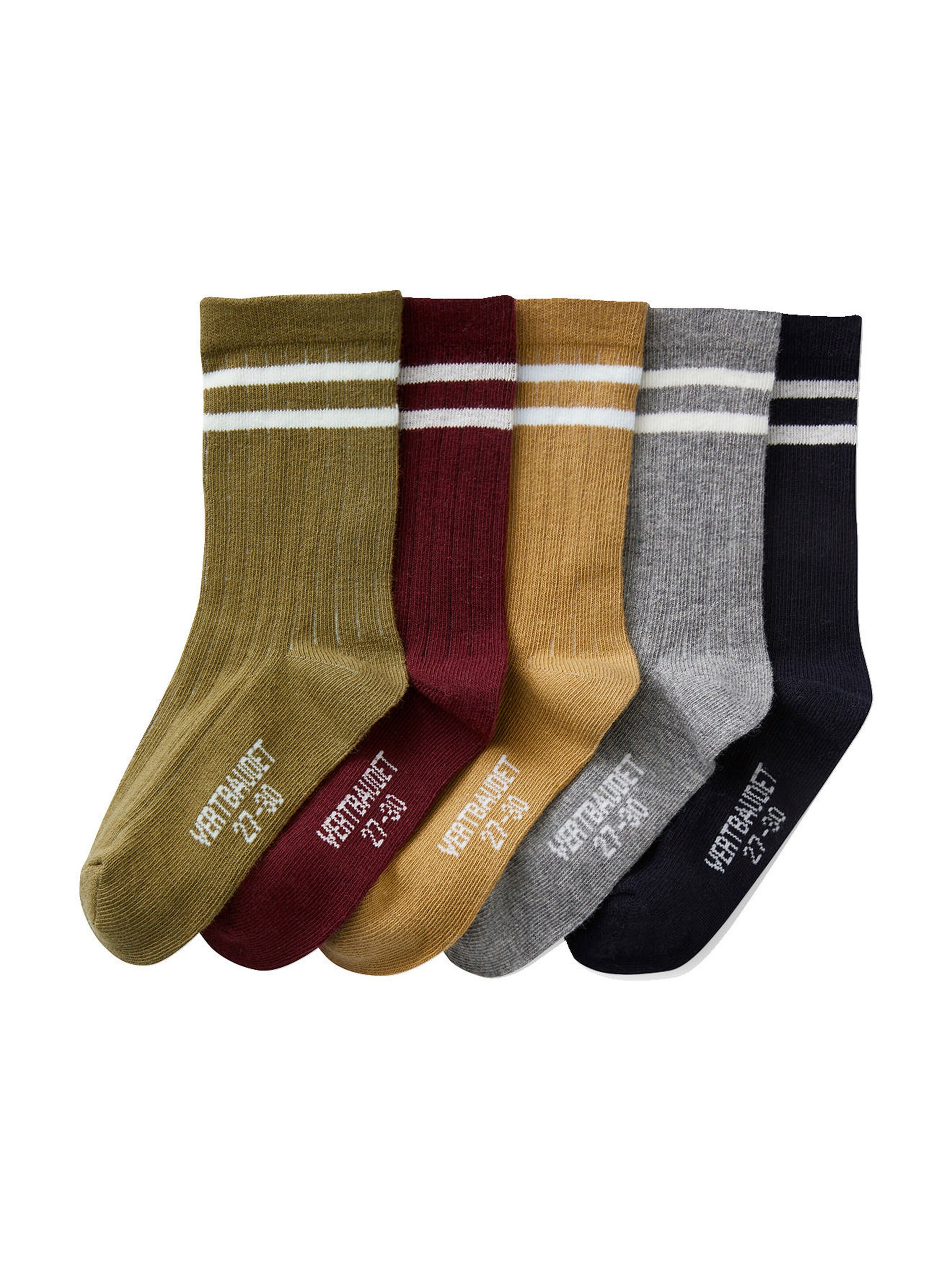 Vertbaudet 5er-Pack Jungen Socken BASICS khaki