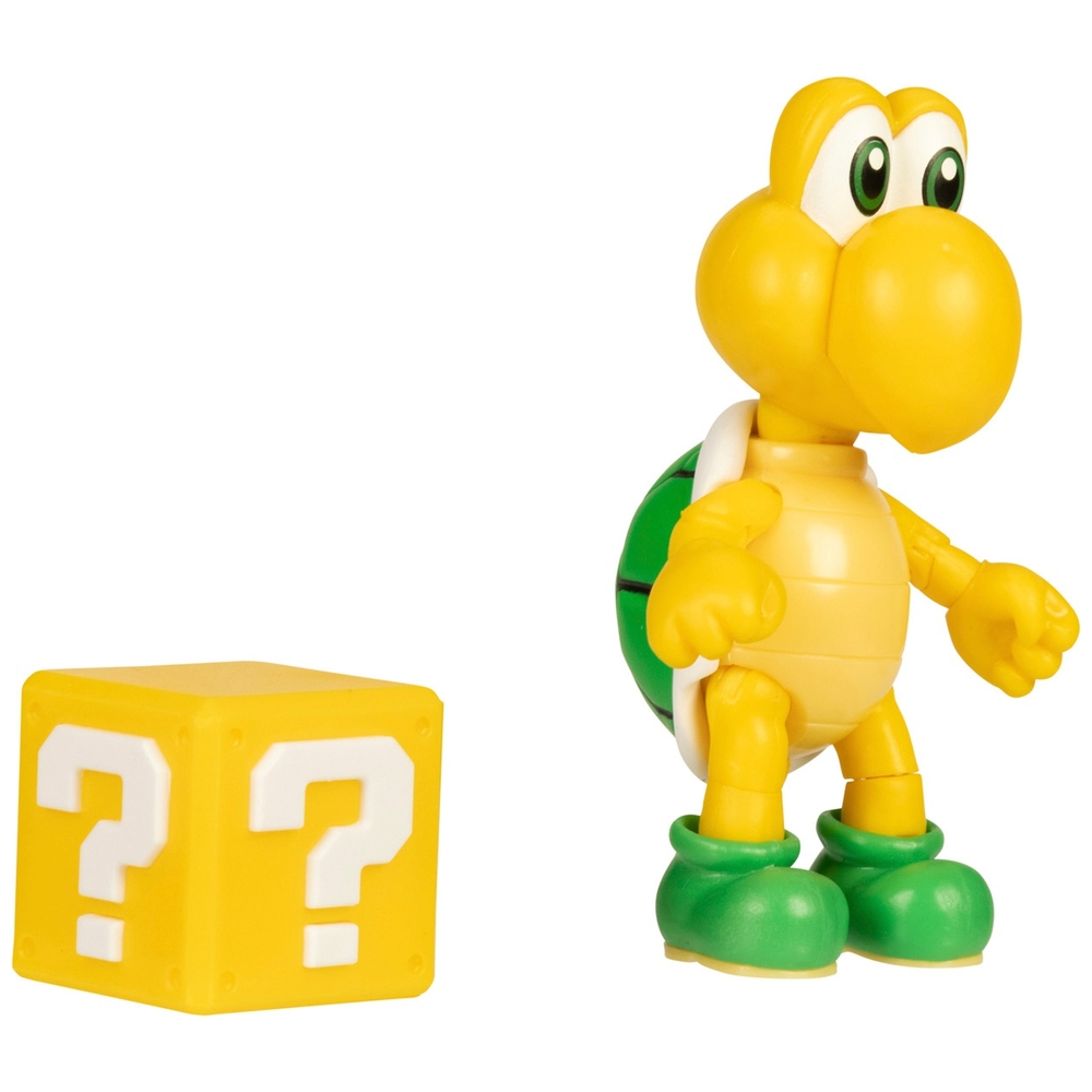 Nintendo Super Mario 10 cm grüner Koopa Troopa mit Fragezeichenblock