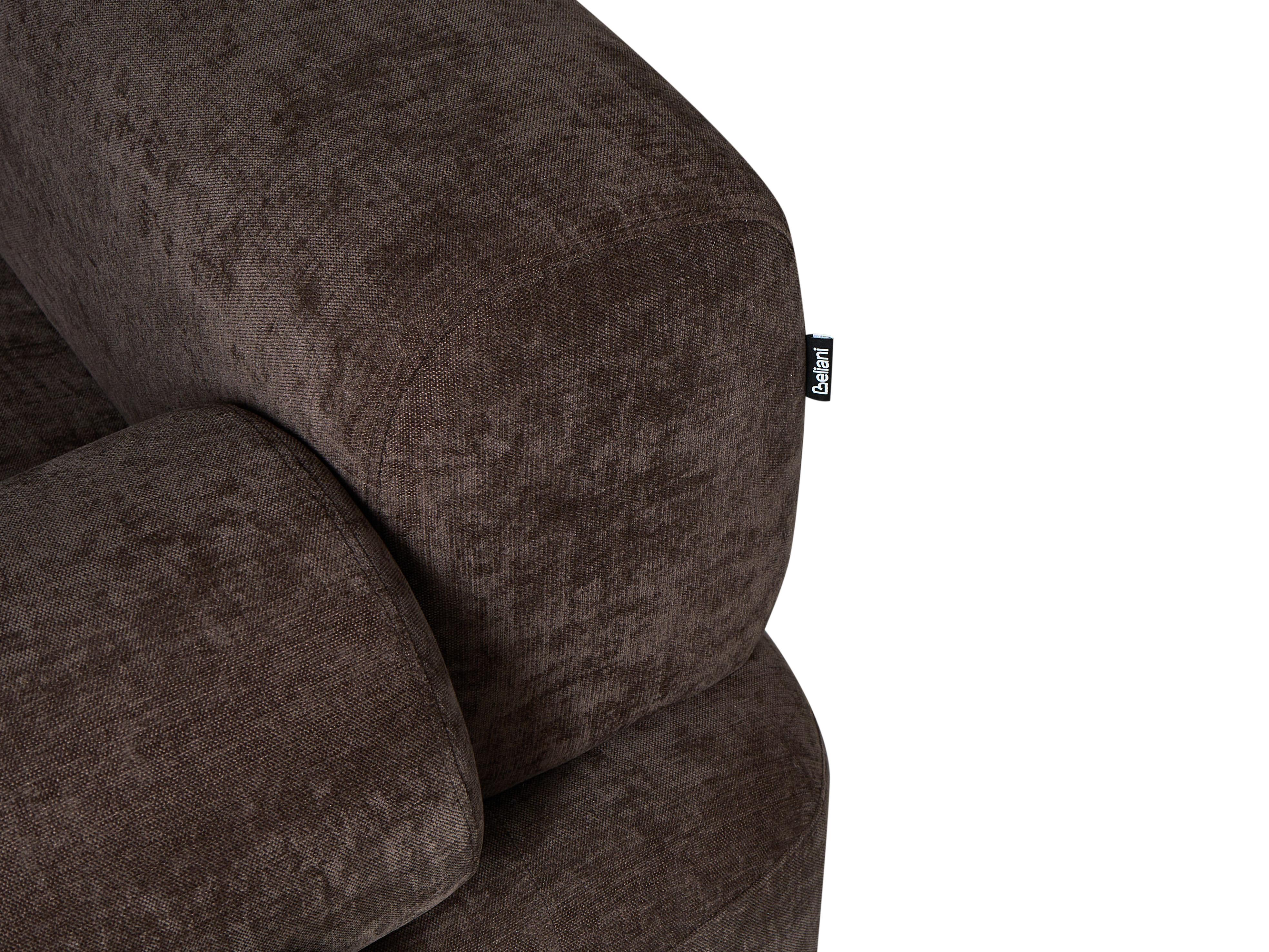 Bank 2-zits ELVA Chenille Donkerbruin
