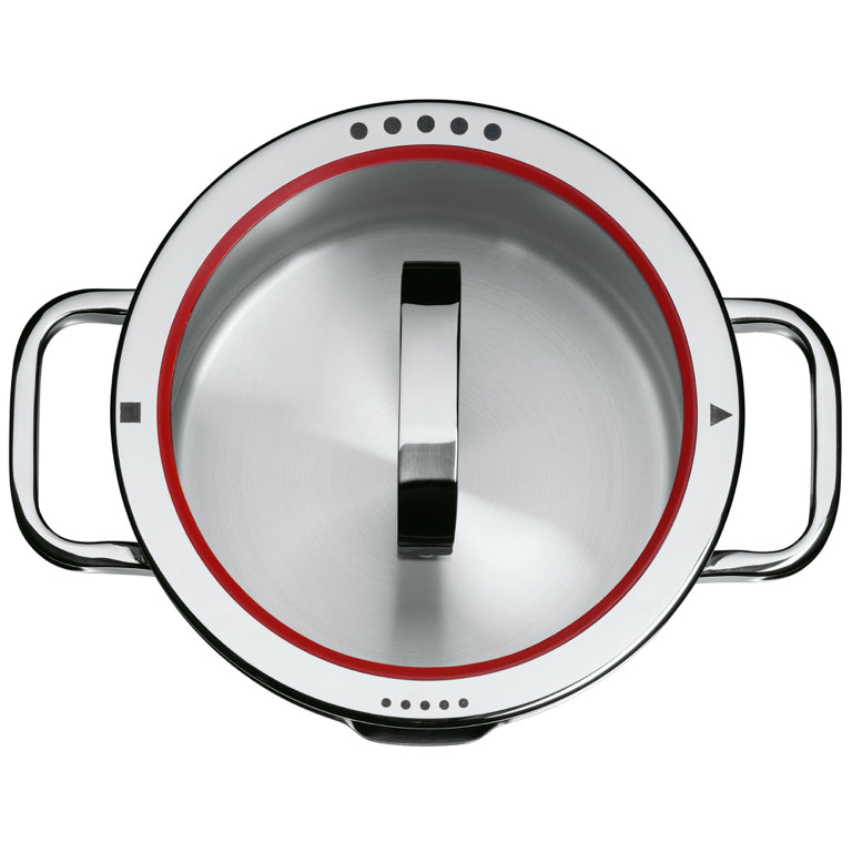 WMF Function 4 Kookpan hoog met deksel - Ã160mm - Rood