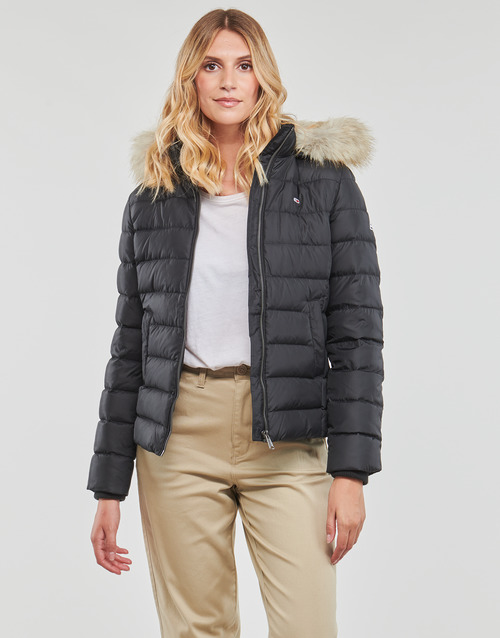 Tommy Jeans - TJW BASIC HOODED DOWN JACKET - Noir