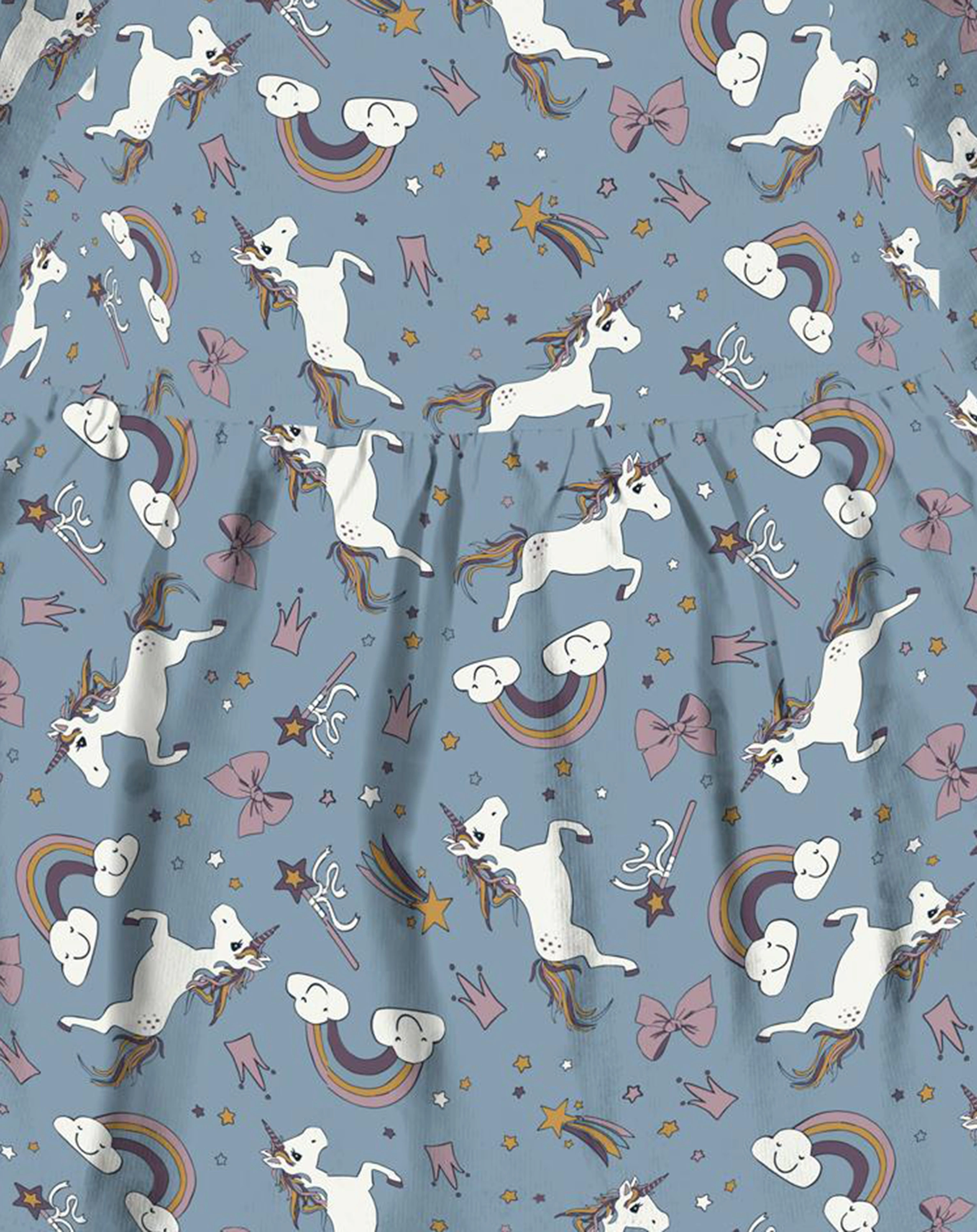 Langarmkleid NMFVITENNA in dusty blue