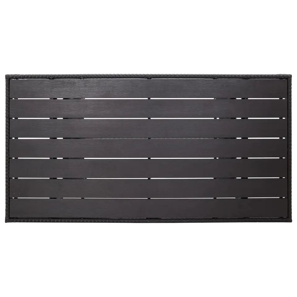 vidaXL - Tuintafel - Zwart - Poly rattan - 120 x 70 x 66 cm