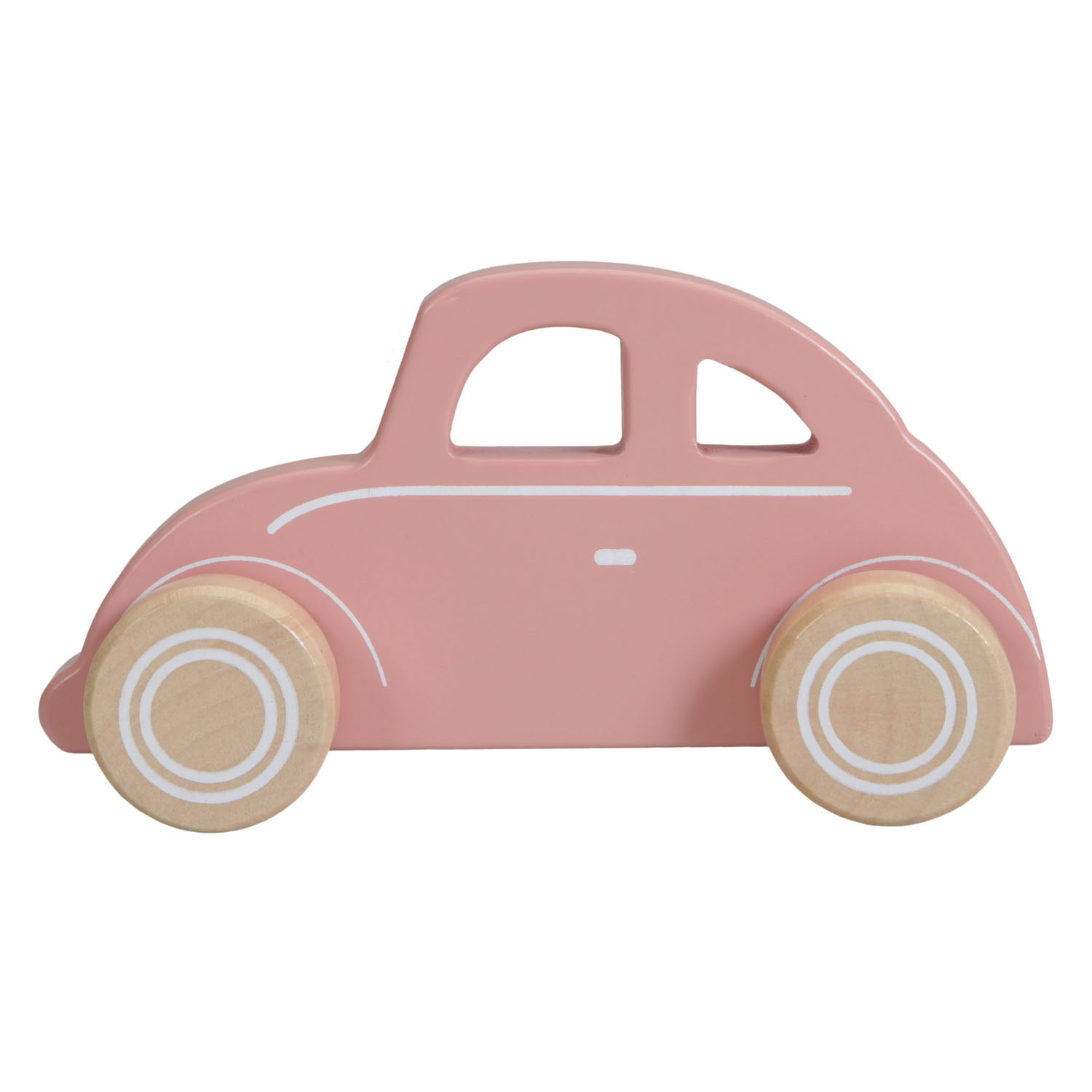 Little Dutch Houten Duwfiguur Auto Roze