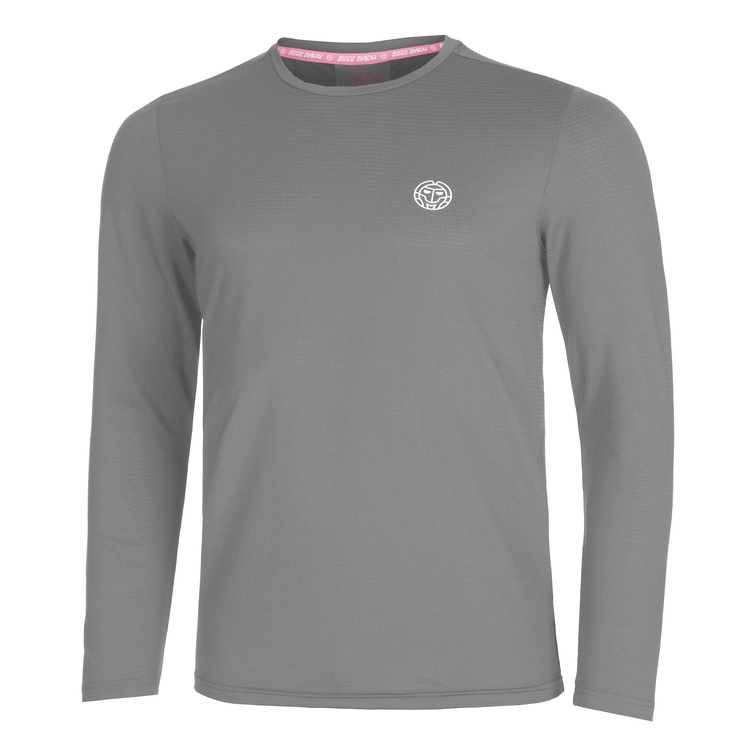 BIDI BADU Crew Roundneck Haut Manches Longues Hommes - Gris