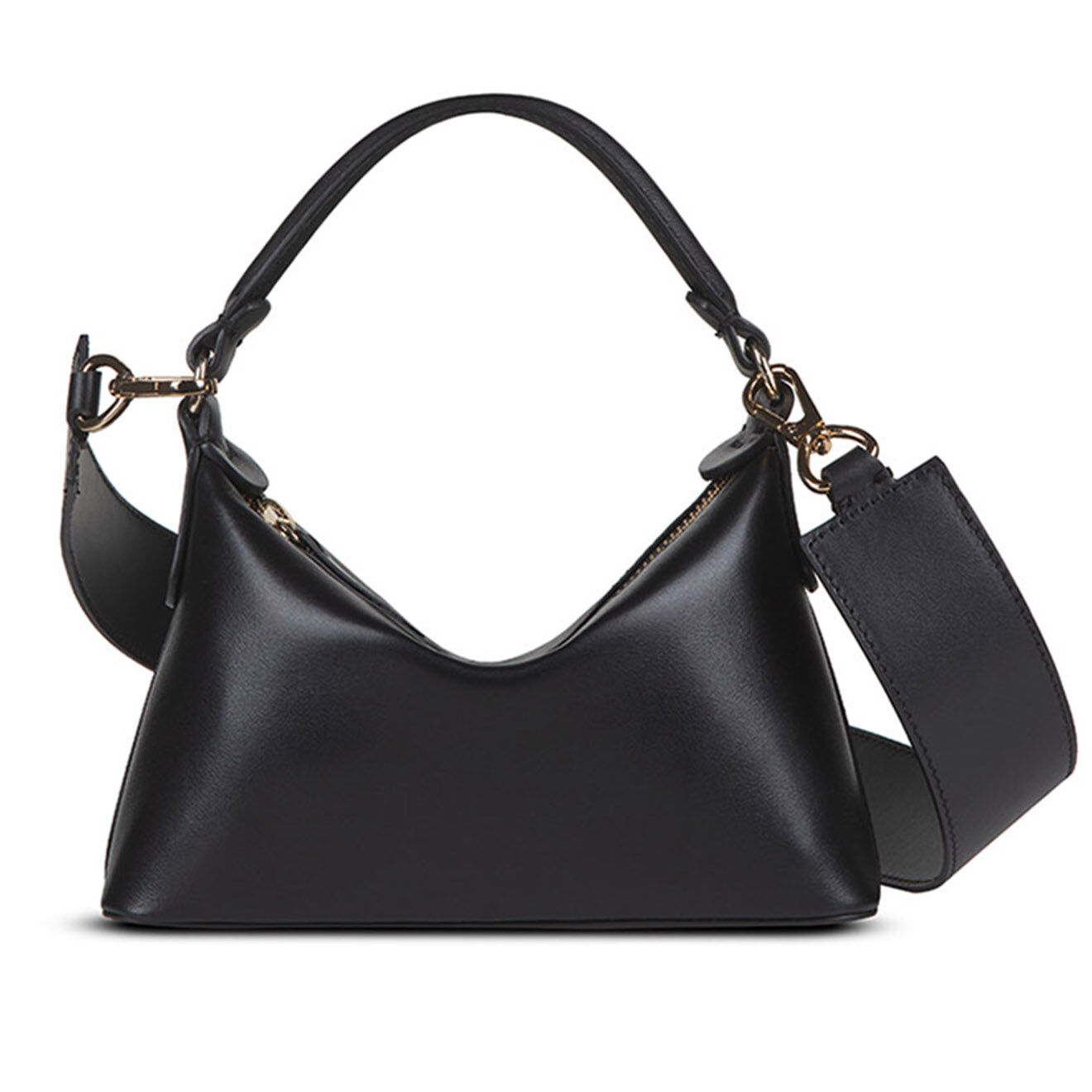 Leonie Hanne x Liu-Jo Sac à main en Cuir Mini Hobo Leonie Hanne X Liu Jo noir - 13x19x7.5 cm