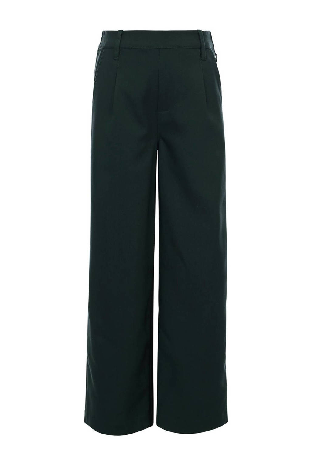 LOOXS high waist loose fit broek donkergroen