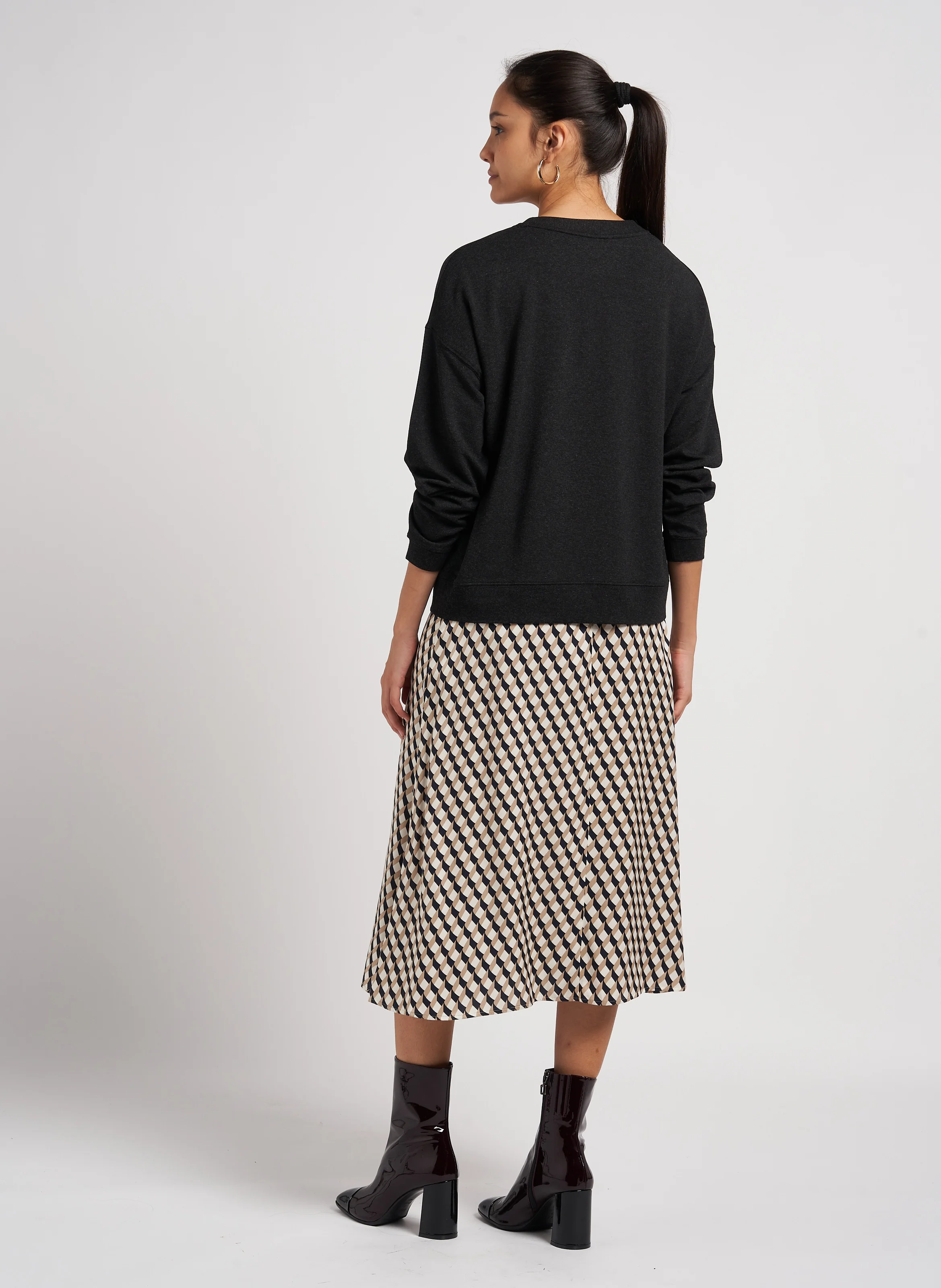 Sweat col V | Gris