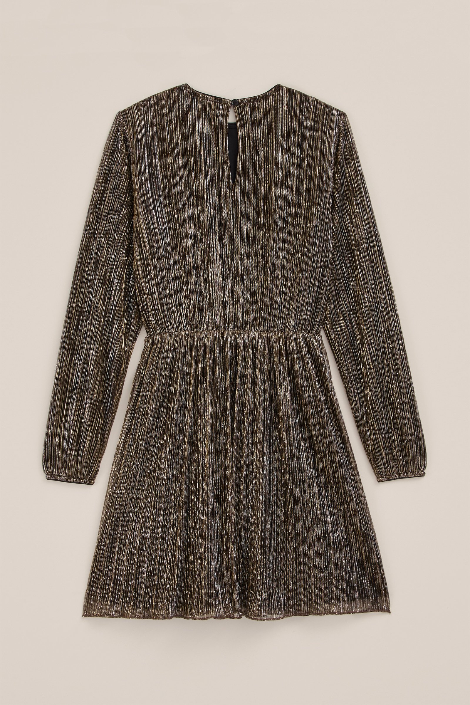Meisjes jurk met glittergaren WE Fashion Goud