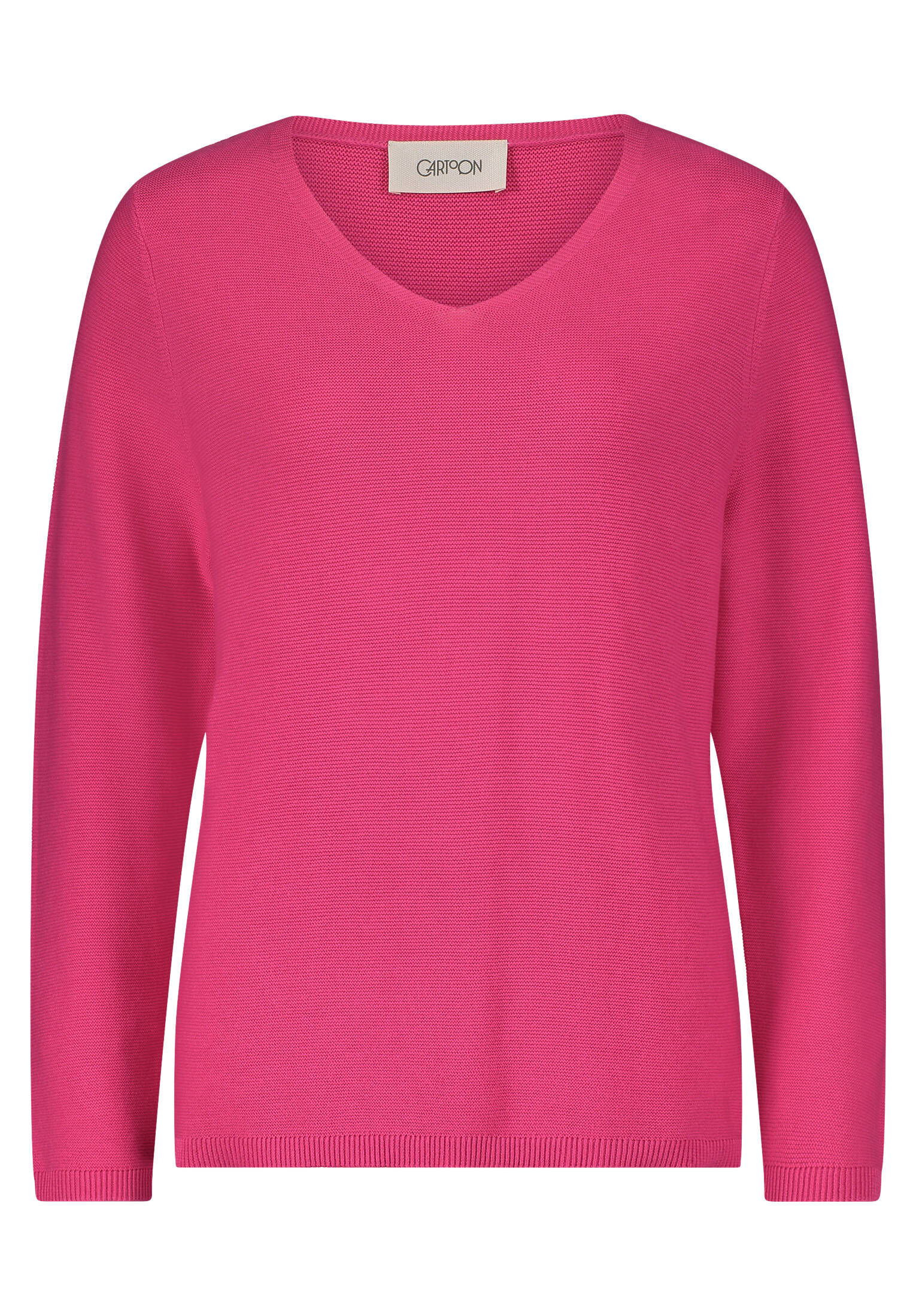 Cartoon| Damen Strickpullover mit V-Ausschnitt