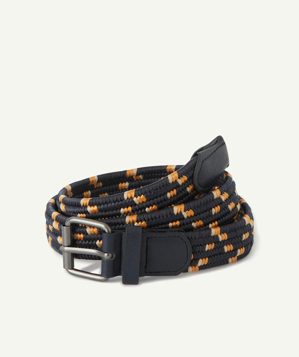 LA CEINTURE TRESSÉE NOIRE ET ORANGE GARÇON