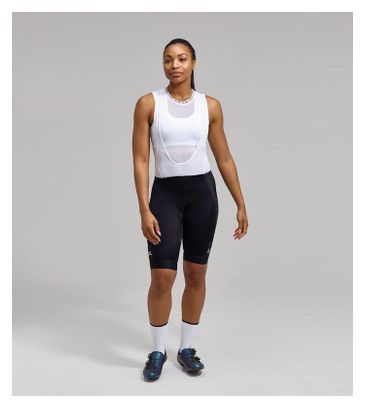 Cuissard Court à Bretelles Femme Le Col Sport II Noir/Blanc