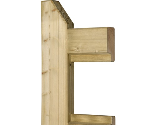 Enkele poort Konsta Elda met slotinsteek, vervaardigd volgens DIN-normen, draairichting: links, 100 x 100 cm, drukgeïmpregneerd