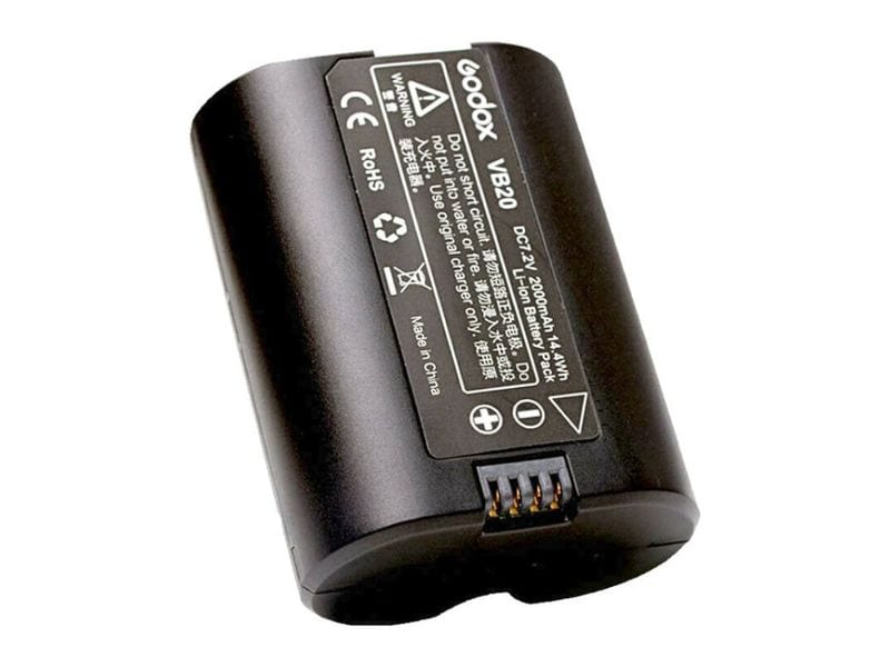Godox Akku VB-20 für V350 Blitzgerät Li-Ion Akku mit 2000 mAh für V350 Blitzgeräte, liefert bis zu 500 Blitze mit voller Leistung