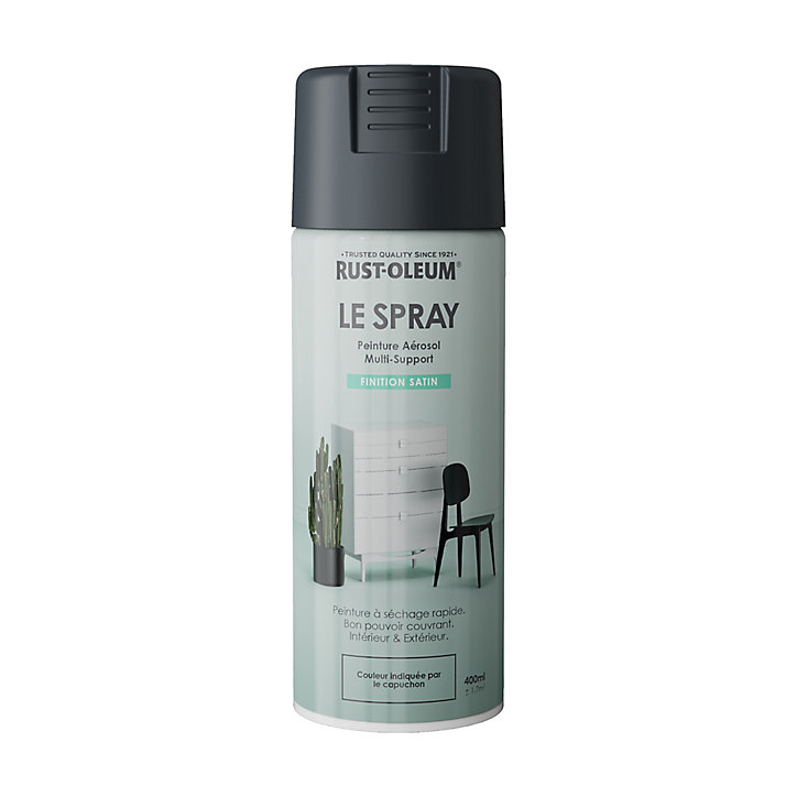 Peinture aérosol multisupport Rust-Oleum Le Spray anthracite satin 400ml