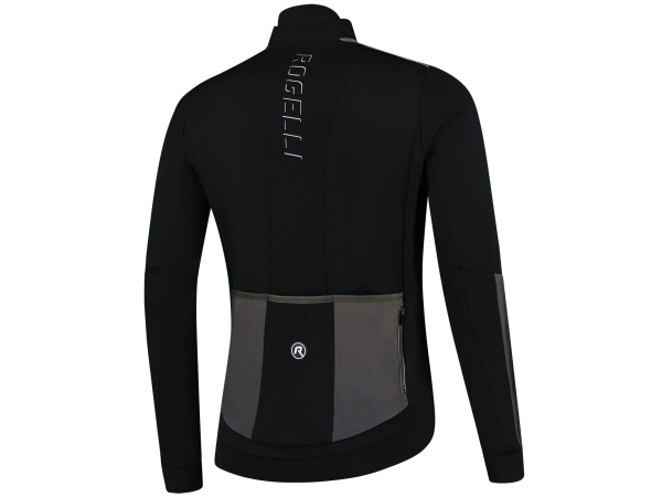 Rogelli Hi-Vis Vinterjakke, Black/Reflection