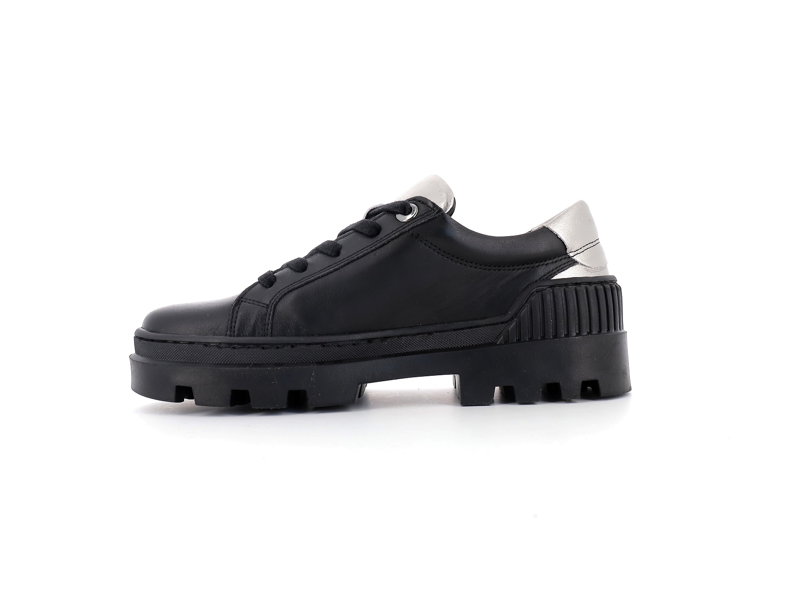 Metamorf ose-MALECOURT Cuir Noir Argent