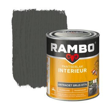 Rambo pantserlak interieur transparant zijdeglans antraciet grijs 750 ml