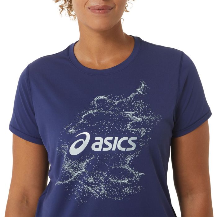 Asics Dame T-shirts Nagino Graphic Run SS Top Blå
