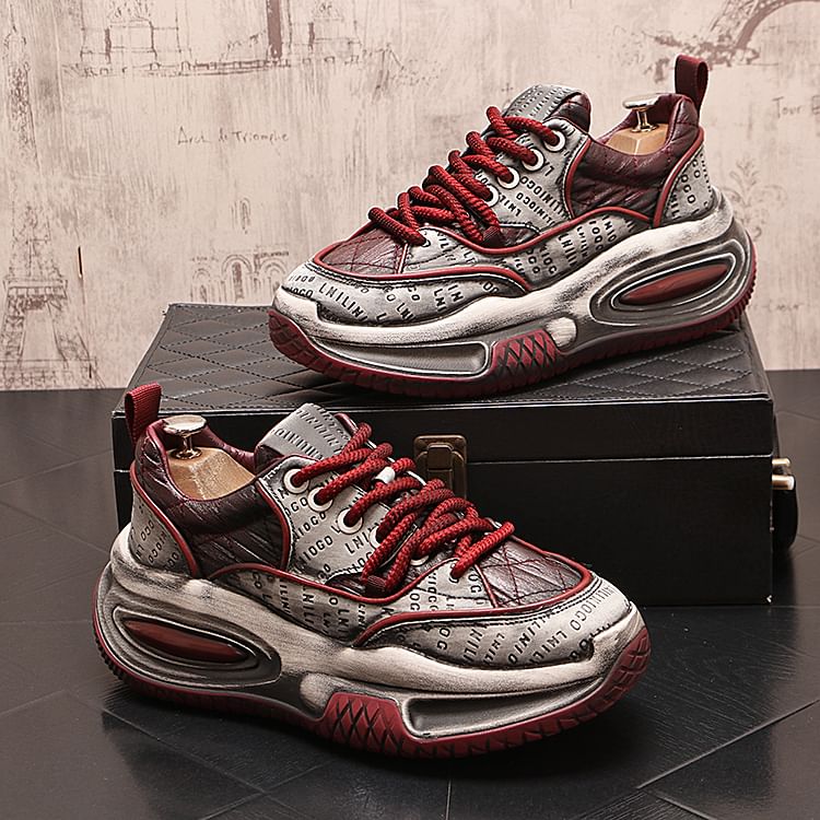 Mr Ozera - Platformsneakers met letters
