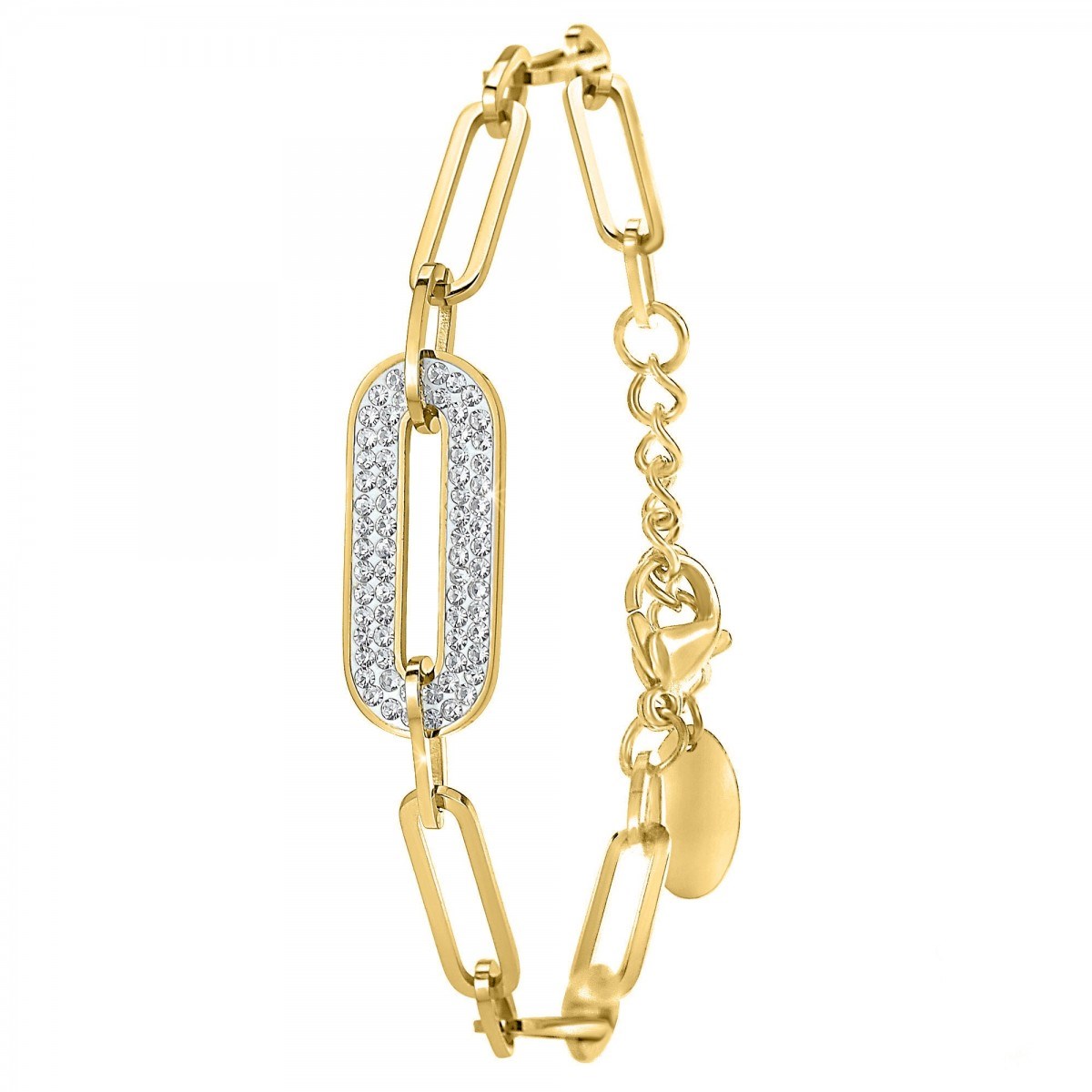 Bracelet en acier inoxydable SC Bohème en Acier Rhodié argenté