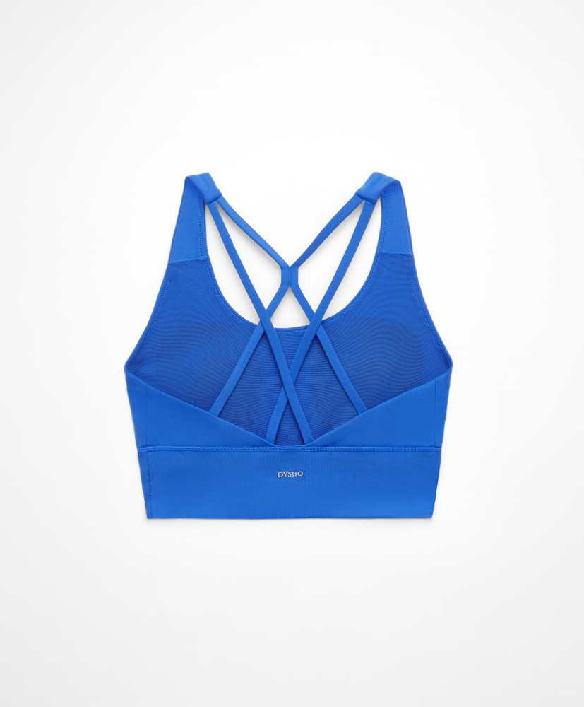 Sutiã esportivo com suporte médio para os seios.