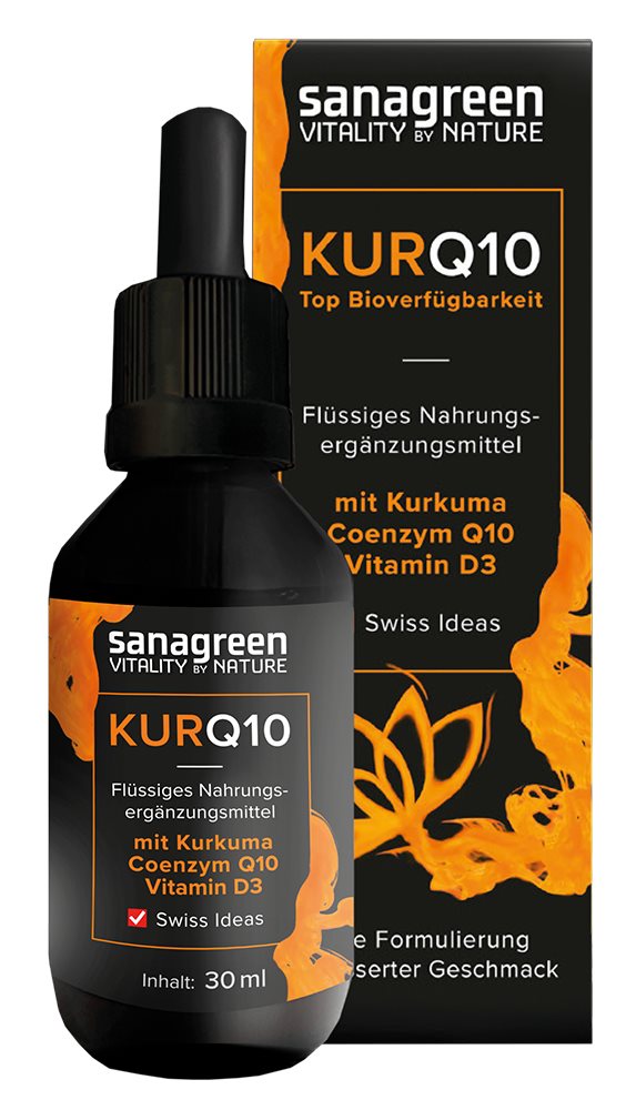 SANAGREEN sanagreen mizellierter Kurkuma Extrakt<br>30 ml, Pipettenflasche, Extrakt, mit Q10 und D3