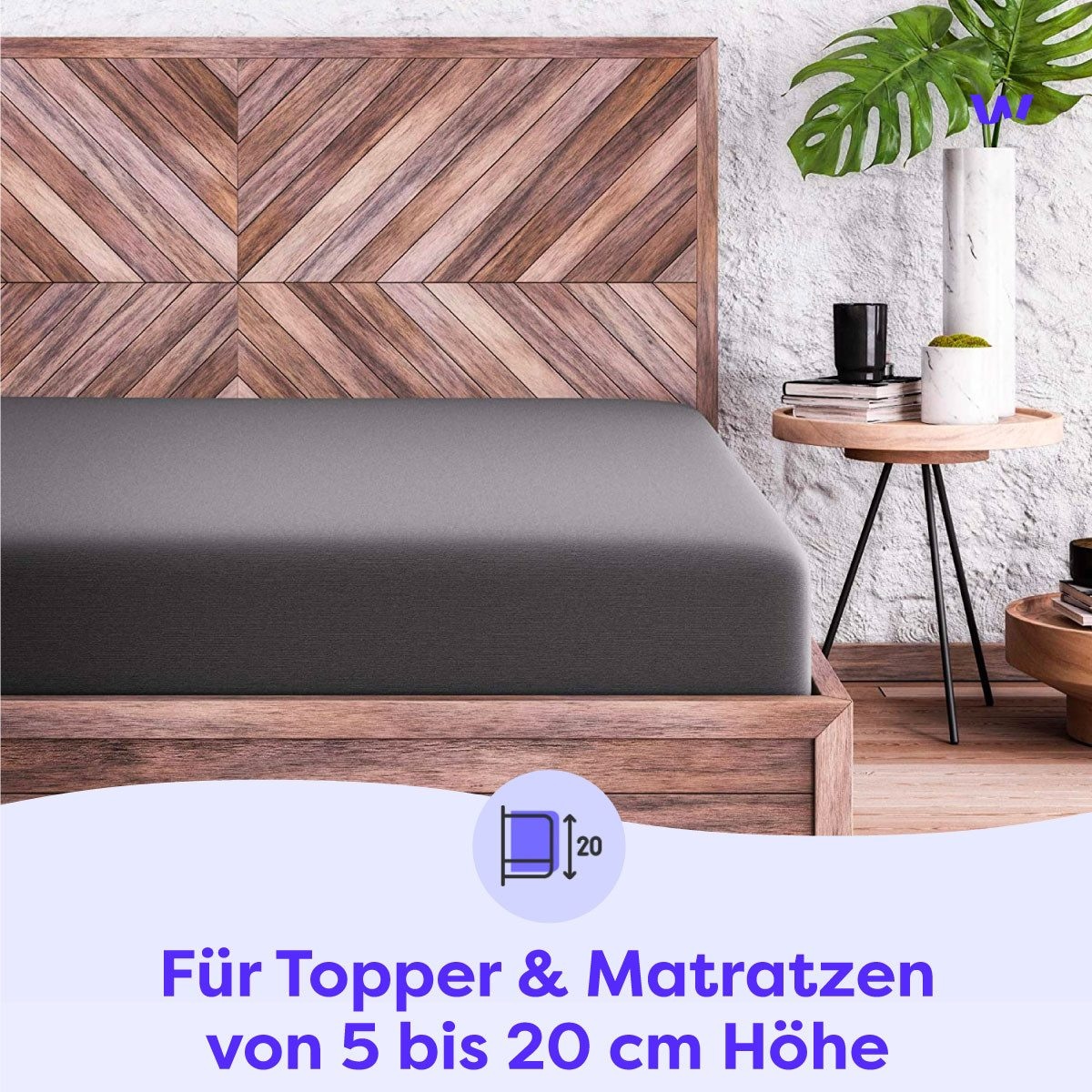 Wolkenfeld Spannbettlaken »100% Baumwolle - Superweiches Bettlaken für Matratzen von 5 bis 20cm« Rutschfest & Blickdicht - 90x200, 140x200, 160x200, 180x200 200x200