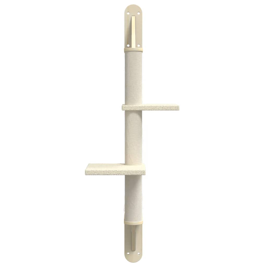Arranhador de parede para gatos vidaXL, cor creme, 108 cm