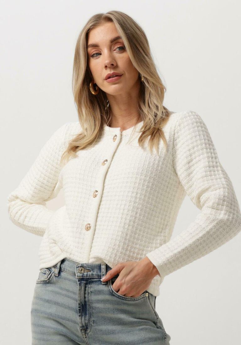 NEO NOIR witte neo noir vest limone knit jacket