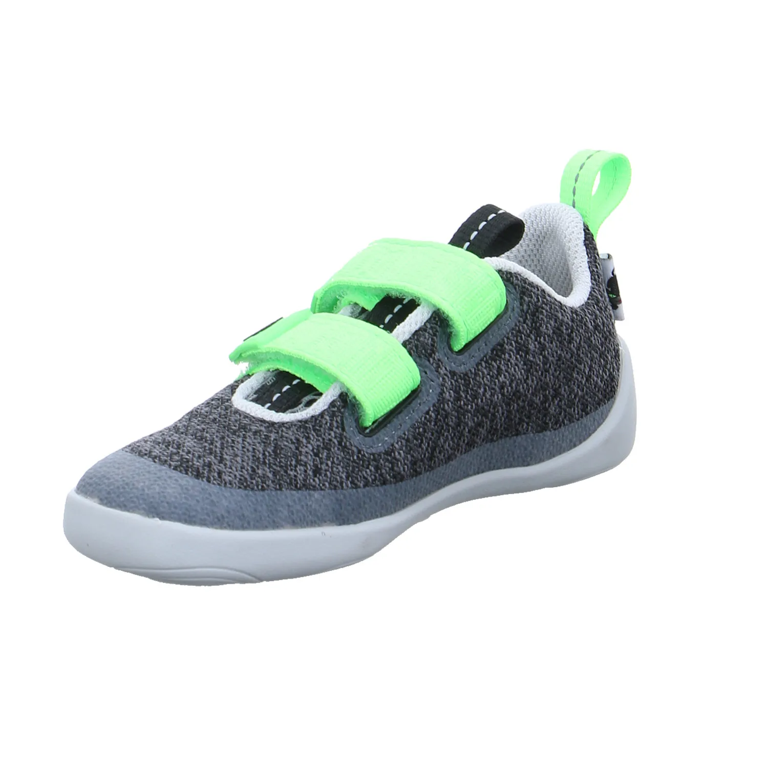 AFFENZAHN Kleinkinder-Halbschuh Klett Grau Textil  Komfortschuh