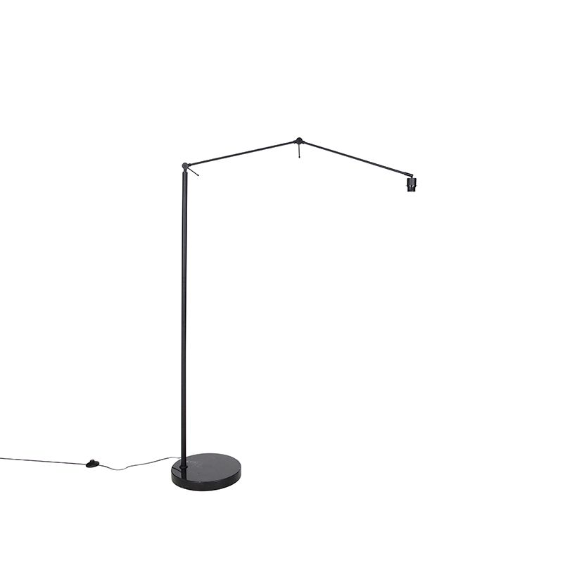 Moderne vloerlamp zwart verstelbaar - Editor