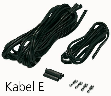 KABEL für Dynamobeleuchtungen, Lichtkabel E  schwarz